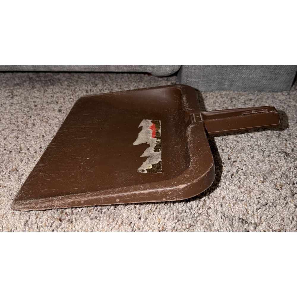 Vintage 1980s Rubbermaid Dust Pan Brown # 2003-54 Heavy Hard Rubber Cottage Core - Picture 3 of 6